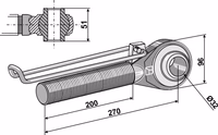 Borne M42x3 - 200