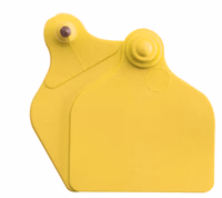 Boucle identification Ukal Flex 63x71 mm Jaune - Ukal