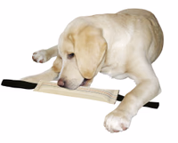 Boudin de mordant pour chien beige/noir, flottant, 31cm