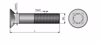 BOUL. TFCC 12+Tige 10*70 CL12.9+Ecrou Embase Crantée
