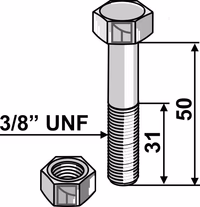 Boulon 3/8'' UNF