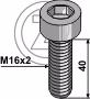 Boulon à 6 pans creux - M16x2 - 10.9