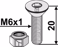Boulon à 6 pans creux M6x1