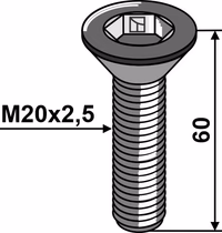 Boulon à six pan creux