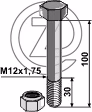 Boulon avec écrou à freinage interne - M12 - 8.8