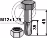 Boulon avec écrou à freinage interne - M12 - 8.8