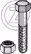 Boulon avec écrou à freinage interne - M12 - 8.8