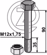 Boulon avec écrou à freinage interne - M12 - 8.8