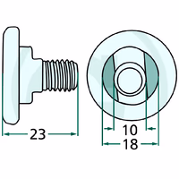 Boulon de couteau adaptable Deutz Fahr 06568555, 11603010186.00
