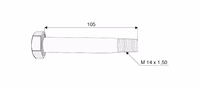 Boulon h10.9 m14x1.5x105