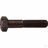 Boulon hexagonal pas fin partiellement fileté M12x1,25x50 10.9 noire