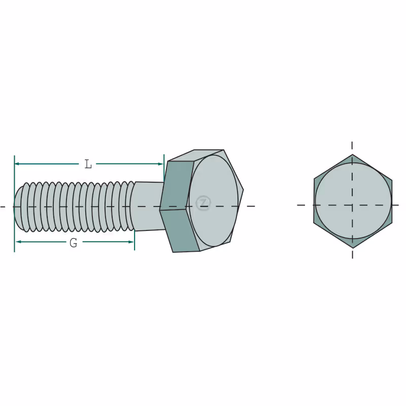 Boulon  M12 x 1,25 x 45 mm 12.9