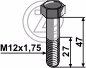 Boulon - M12x1,75 - 10.9