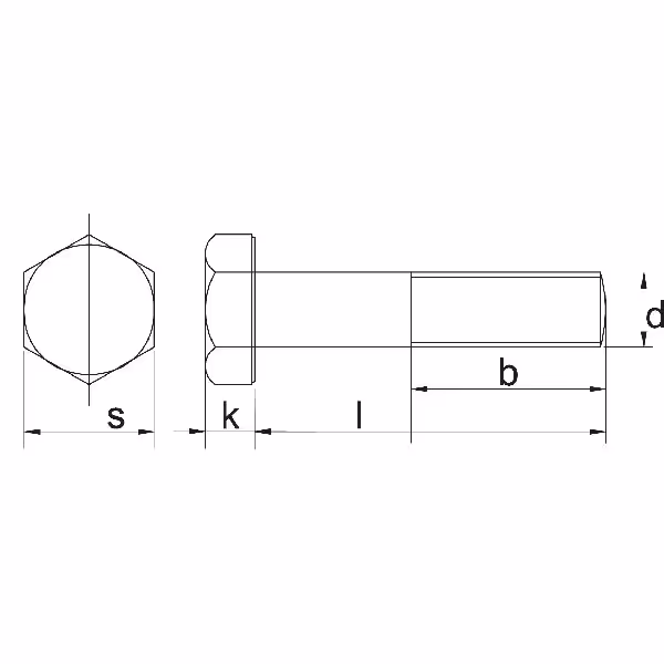 Boulon M16x65 10.9 Zingué