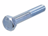 Boulon métrique M10x60Zinguée, Standard, 5 µm, Zn5/An/T0 DIN 931 - Vendu par 100