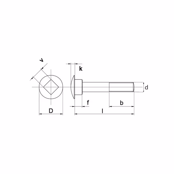 Boulon TRCC M12x100 8.8