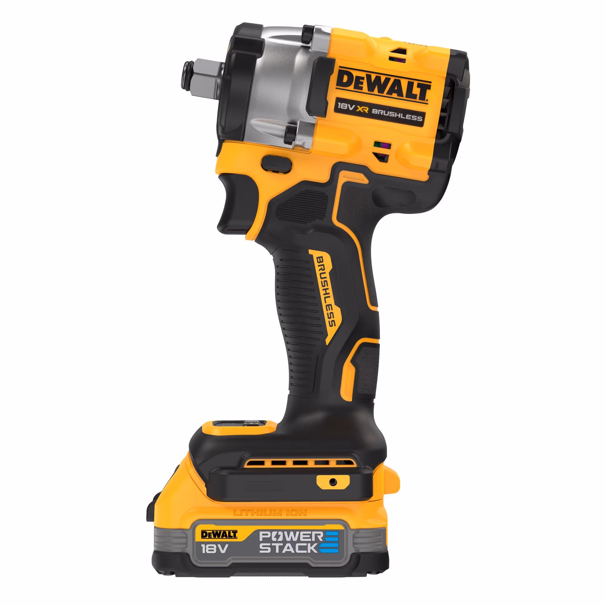 Boulonneuse à chocs 1/2'' Compacte XR 18V 1.7Ah Li-Ion Brushless 406 Nm - jonc de sécurité - POWERSTACK