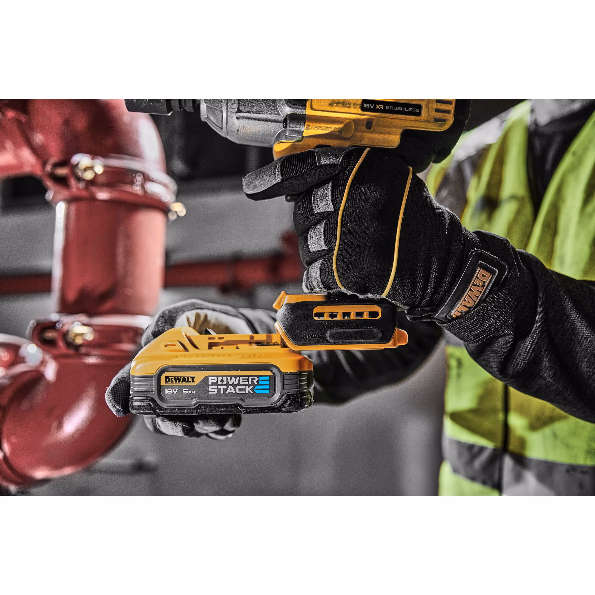 Boulonneuse ½ XR 18V 5Ah Li-Ion Brushless 1396 Nm Jonc de sécurité - POWERSTACK