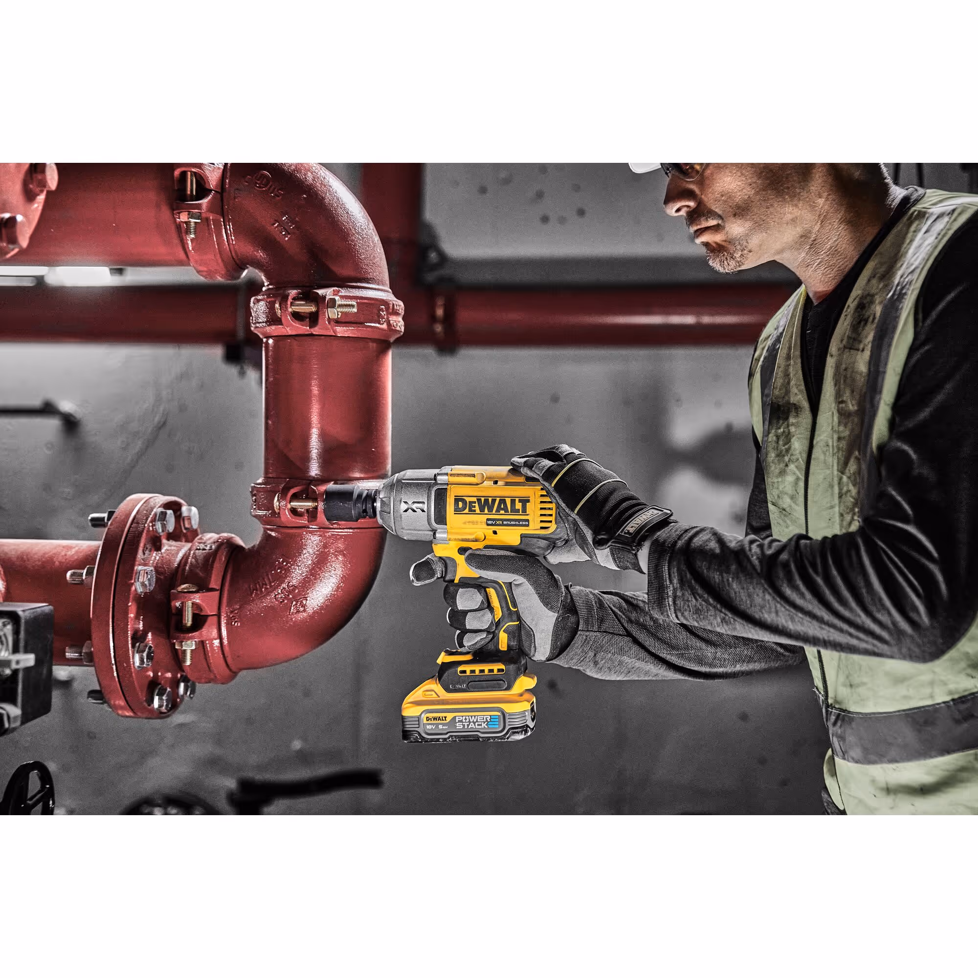 Boulonneuse ½ XR 18V 5Ah Li-Ion Brushless 1396 Nm Jonc de sécurité - POWERSTACK