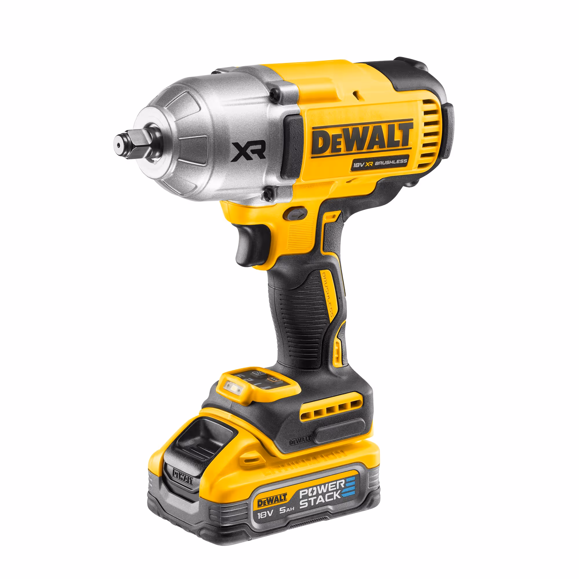 Boulonneuse ½ XR 18V 5Ah Li-Ion Brushless 1396 Nm Jonc de sécurité - POWERSTACK