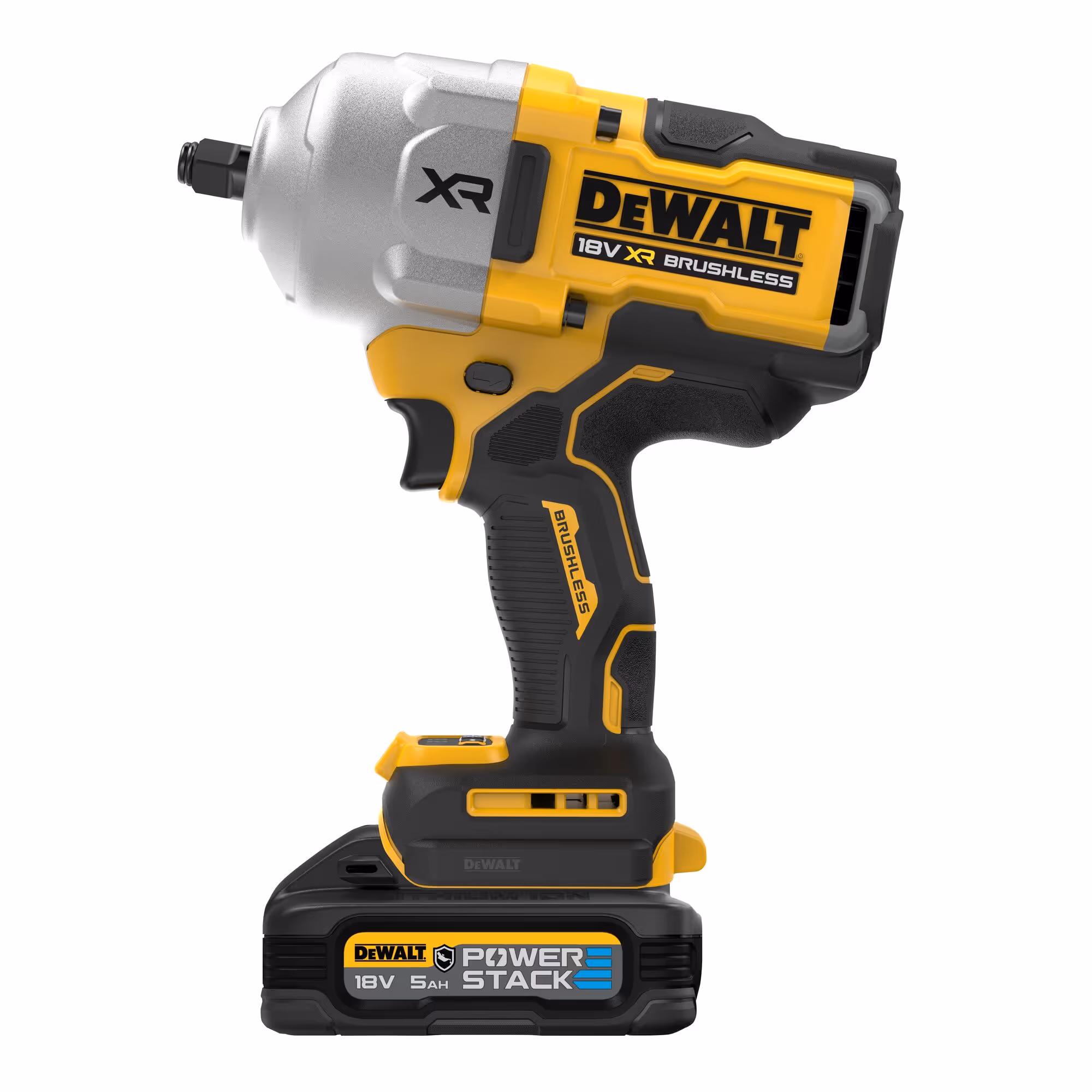 Boulonneuse à chocs ½” XR 18V 5Ah Li-Ion Brushless 1632 Nm - Jonc de sécurité - POWERSTACK renforcée - Pack "GFN" avec Couple de décollement puissant