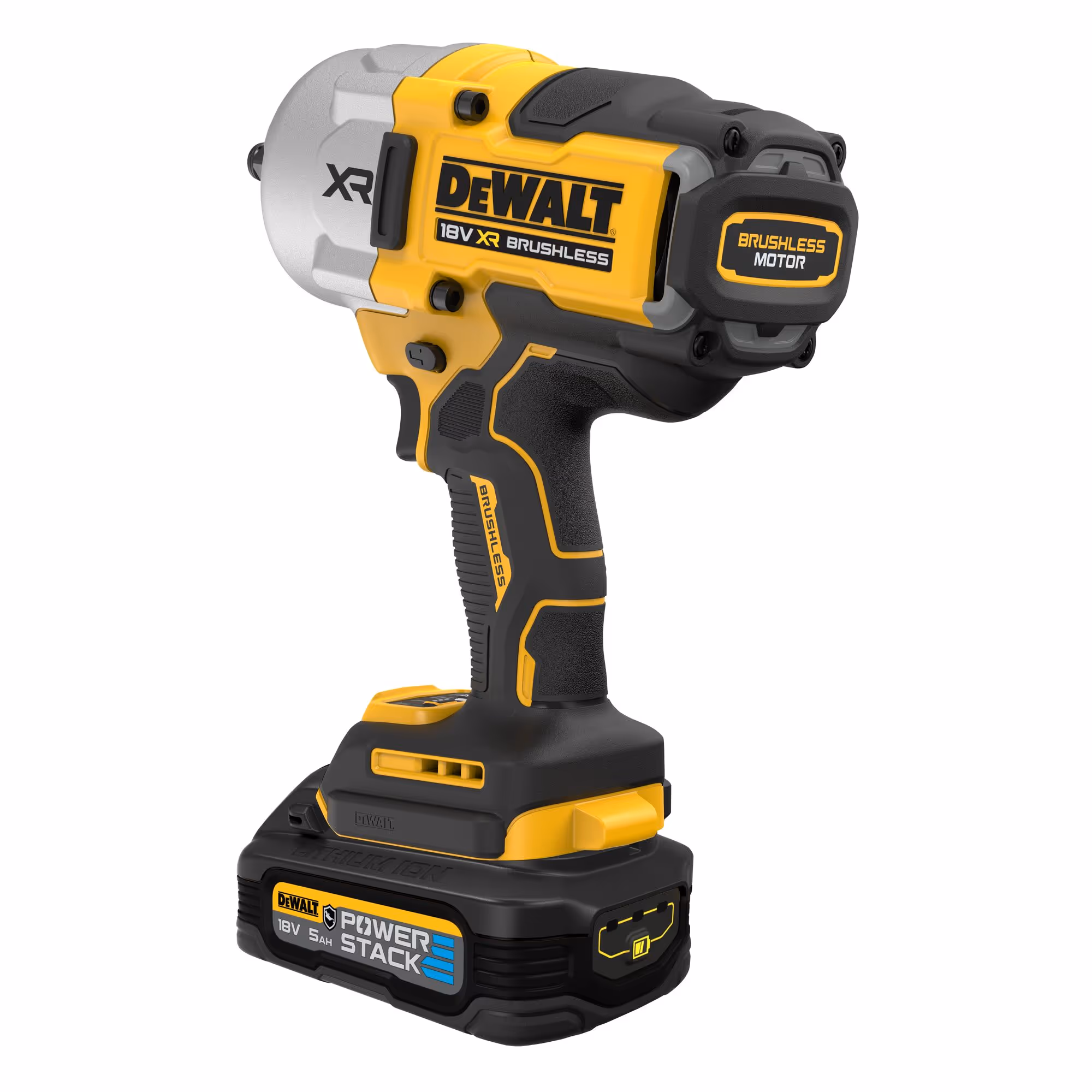 Boulonneuse à chocs ½” XR 18V 5Ah Li-Ion Brushless 1632 Nm - Jonc de sécurité - POWERSTACK renforcée - Pack "GFN" avec Couple de décollement puissant