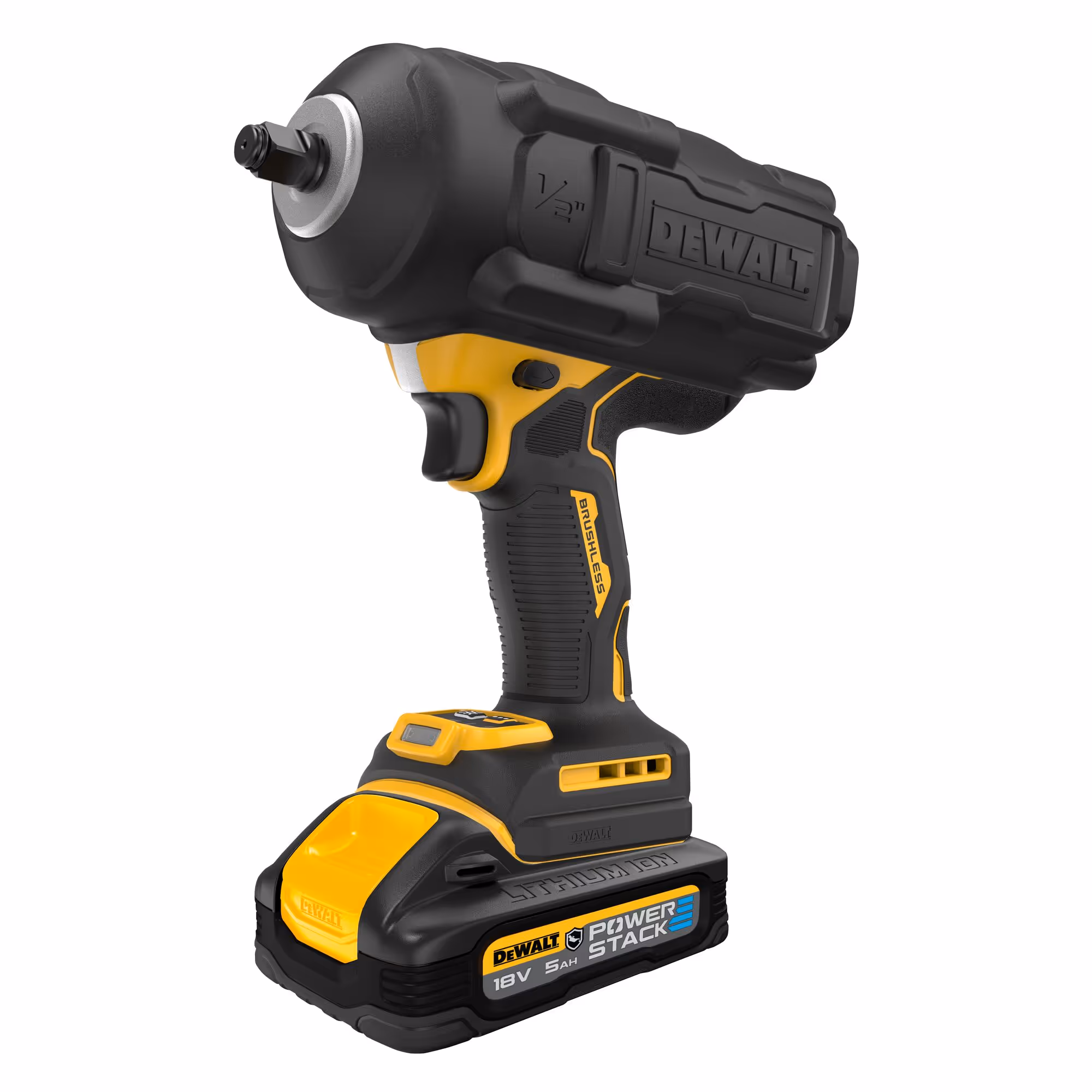 Boulonneuse à chocs ½” XR 18V 5Ah Li-Ion Brushless 1632 Nm - Jonc de sécurité - POWERSTACK renforcée - Pack "GFN" avec Couple de décollement puissant