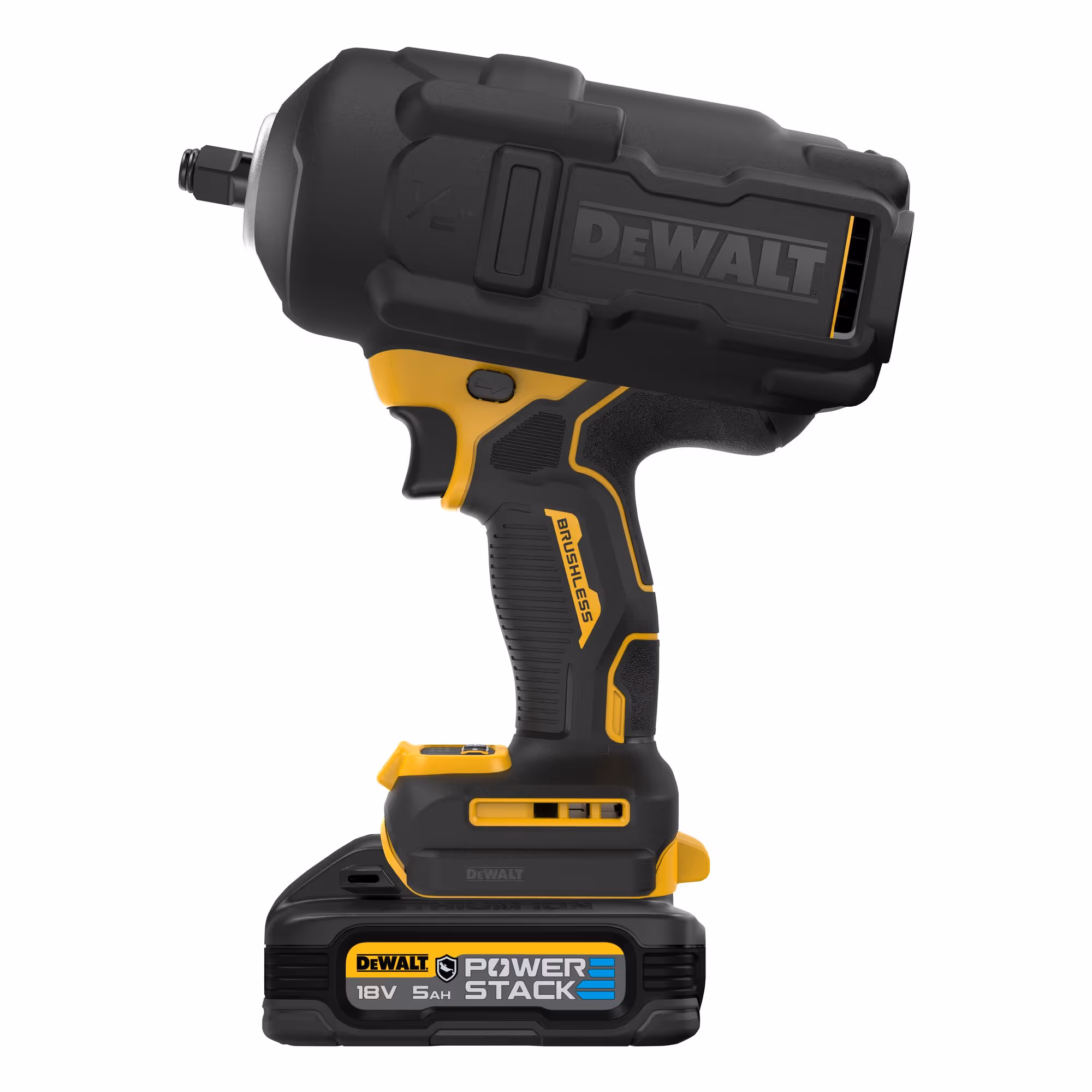 Boulonneuse à chocs ½” XR 18V 5Ah Li-Ion Brushless 1632 Nm - Jonc de sécurité - POWERSTACK renforcée - Pack "GFN" avec Couple de décollement puissant