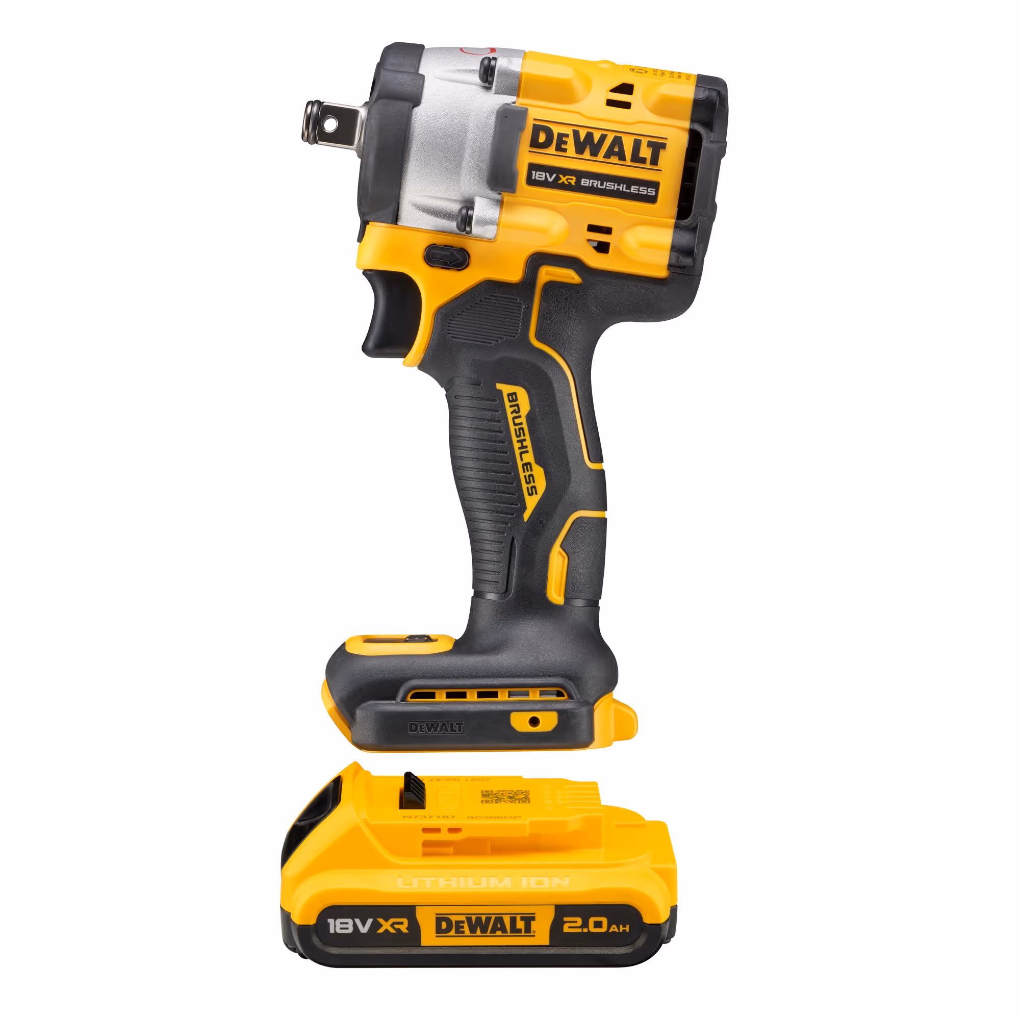 Boulonneuse à chocs 1/2'' Compacte XR 18V 2Ah Li-Ion Brushless 406 Nm - jonc de sécurité