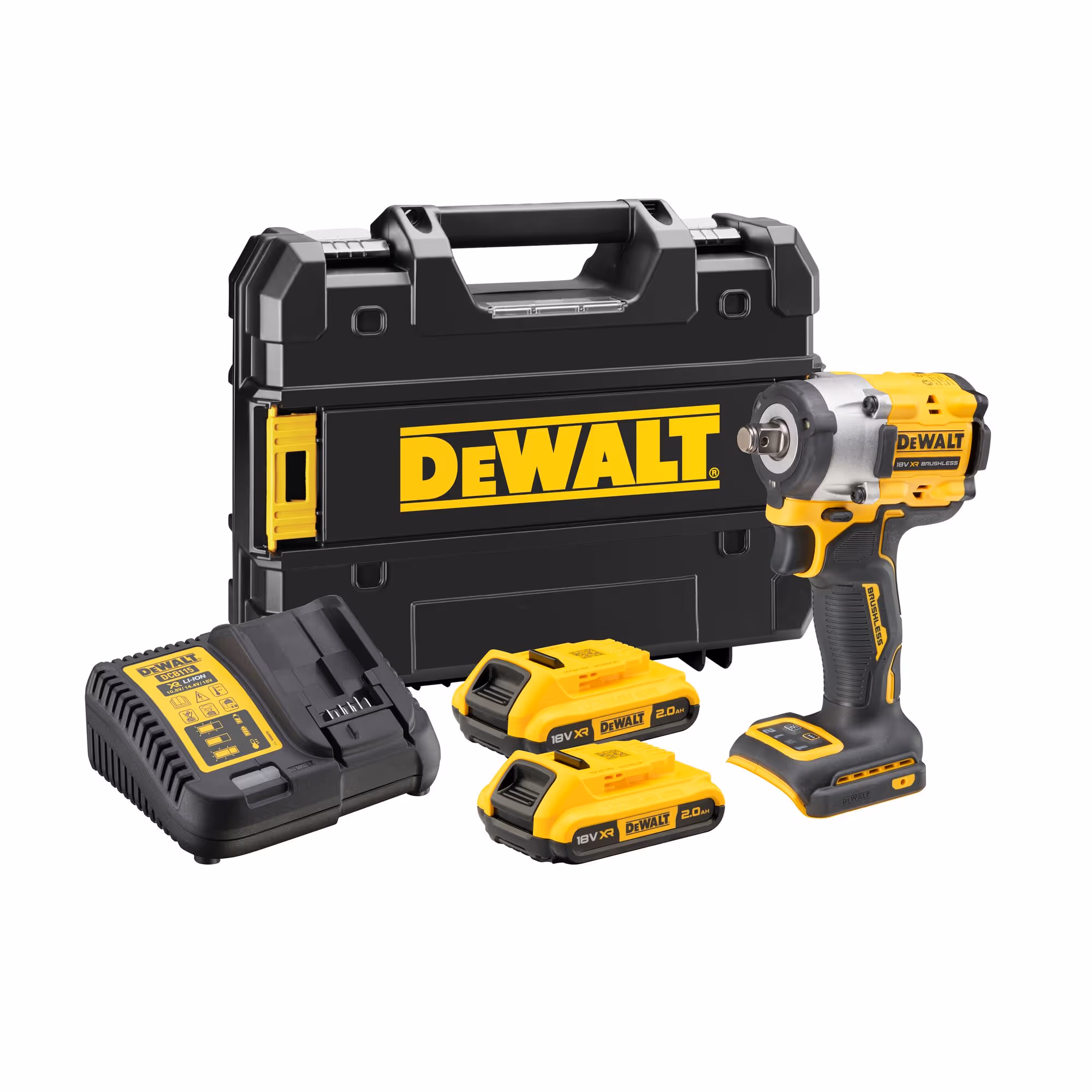 Boulonneuse à chocs 1/2'' Compacte XR 18V 2Ah Li-Ion Brushless 406 Nm - jonc de sécurité