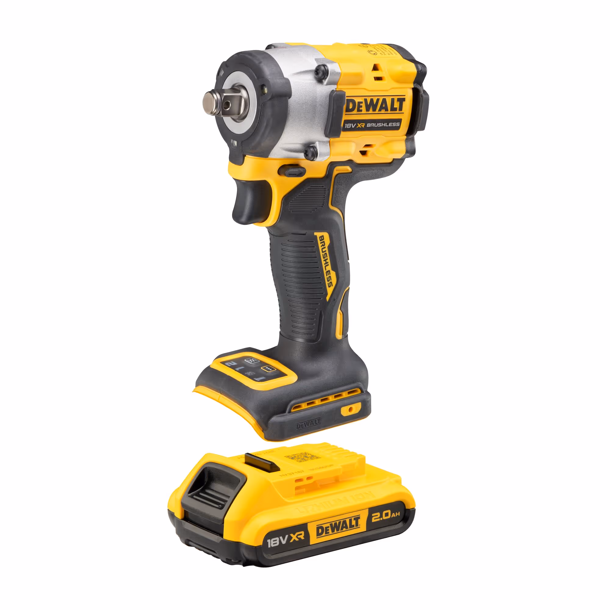 Boulonneuse à chocs 1/2'' Compacte XR 18V 2Ah Li-Ion Brushless 406 Nm - jonc de sécurité