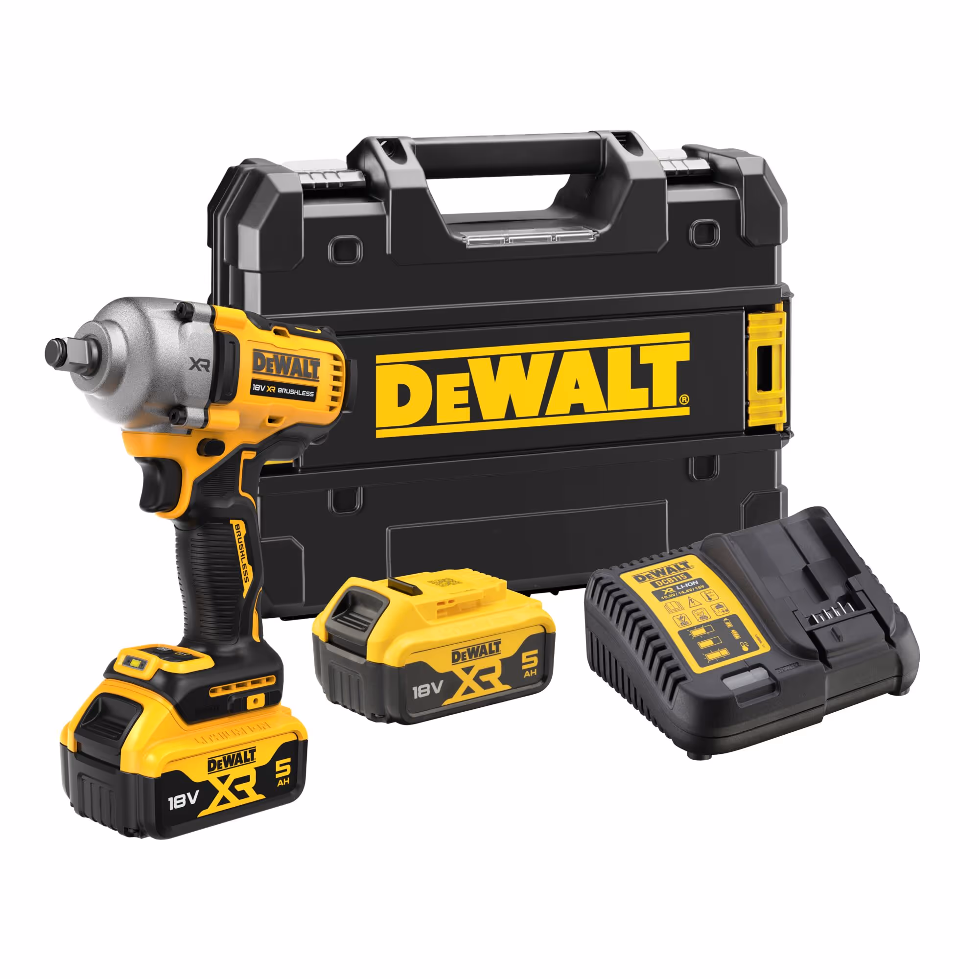 Boulonneuse à chocs 1/2'' XR 18V 5Ah Li-Ion Brushless 812 Nm - jonc de sécurité