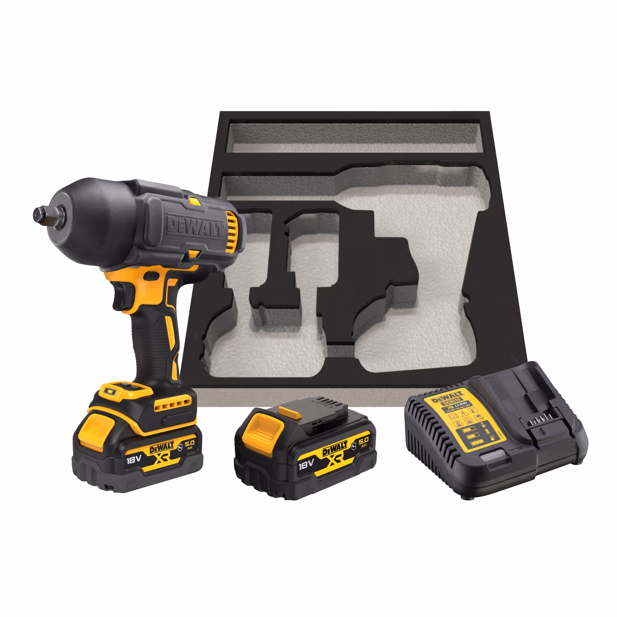 Boulonneuse avec coque ½ XR 18V 5Ah Li-Ion Brushless 1396 Nm Jonc de sécurité - Pack "GFN"