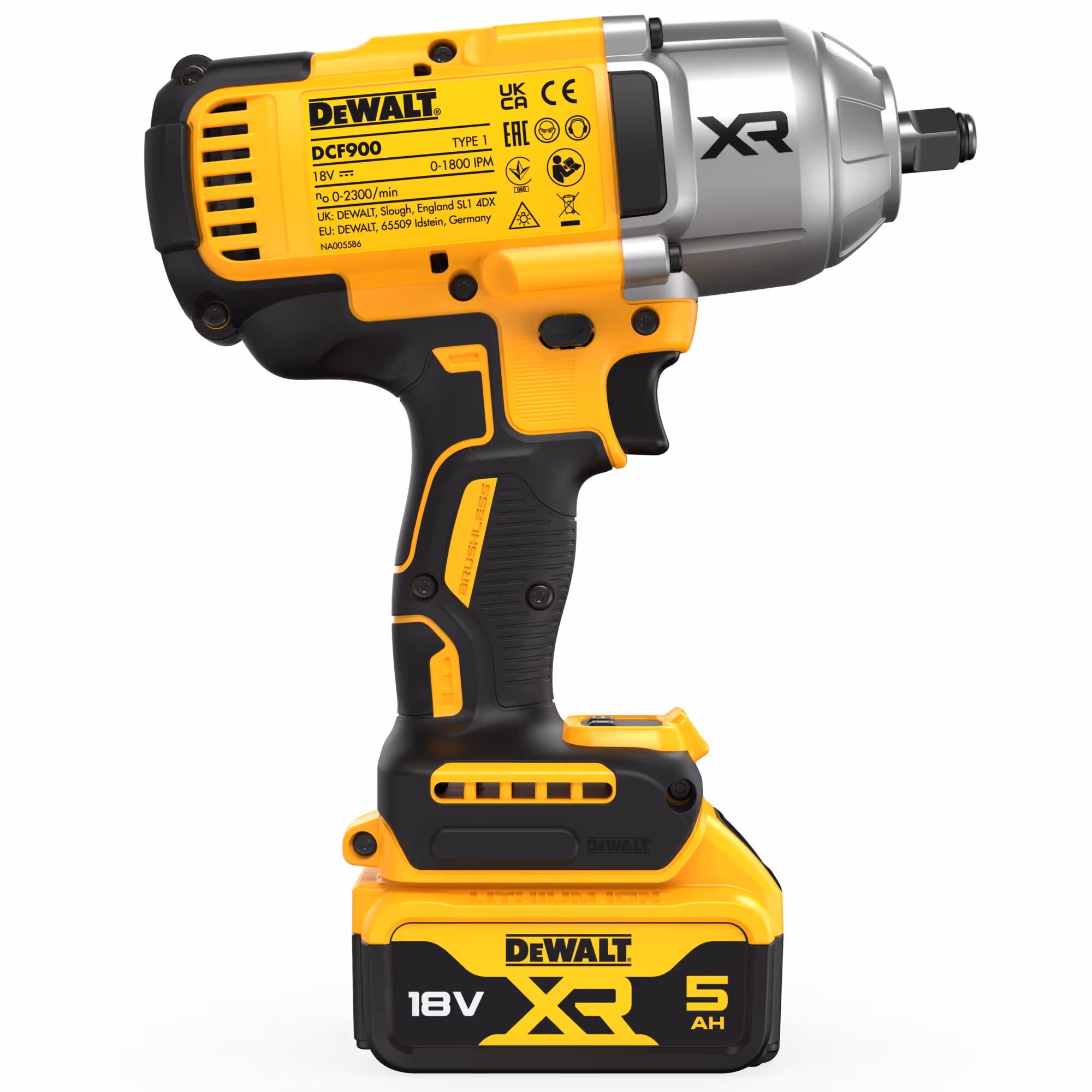 Boulonneuse ½” XR 18V 5Ah Li-Ion Brushless 1396 Nm avec baterrie et chargeur