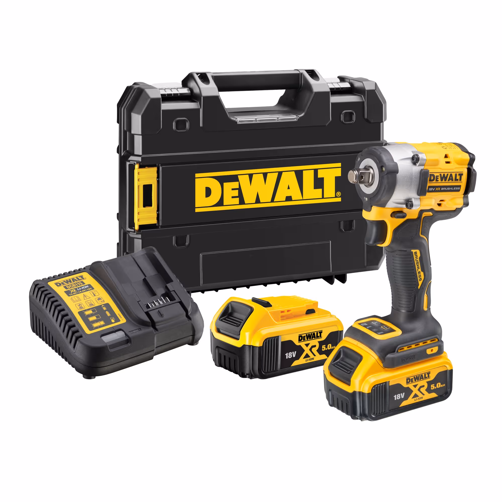 Boulonneuse à chocs 1/2'' Compacte XR 18V 5Ah Li-Ion Brushless 406 Nm - jonc de sécurité