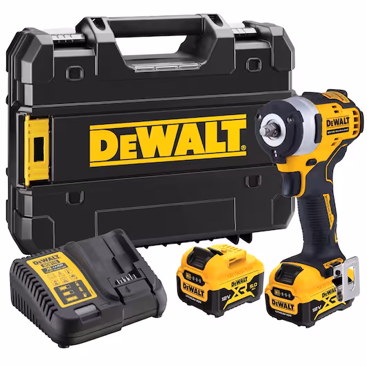 Boulonneuse 3/8" XR 12V 5Ah Li-Ion Brushless - Performances Exceptionnelles avec 339 Nm de Couple - Pack Complet avec Batteries, Chargeur et Coffret TSTAK