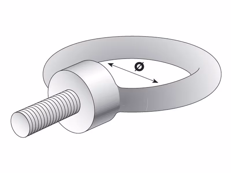 Boulons à il, M8x13mm, Ø20mm (DIN 580) - Vendu par 5