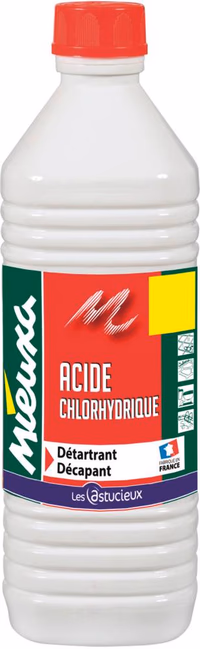 BOUTEILLE 1L D'ACIDE CHLORYDRIQUE 23%