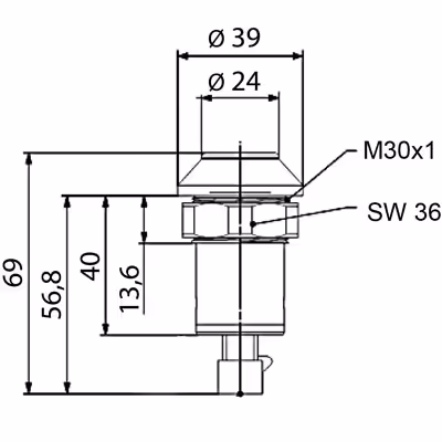 Bouton poussoir de relevage Deutz 2.7659.182.0