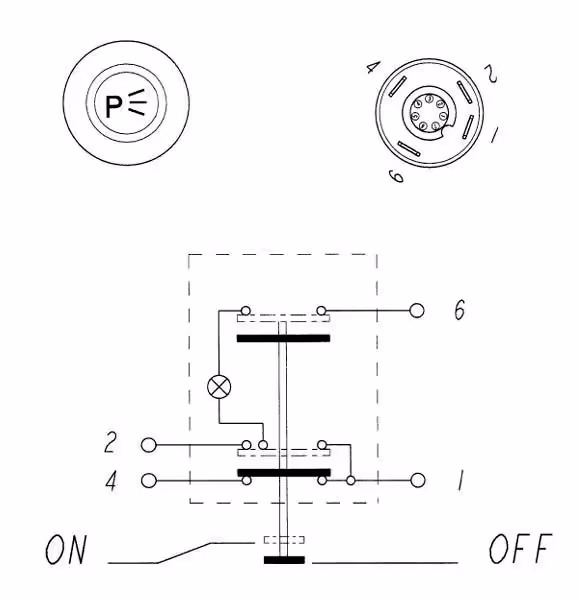Bouton poussoir feu de stationnement Fendt X830240358000 adaptable