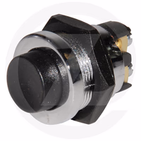 Bouton poussoir metal. noir (bl. 1 pc)