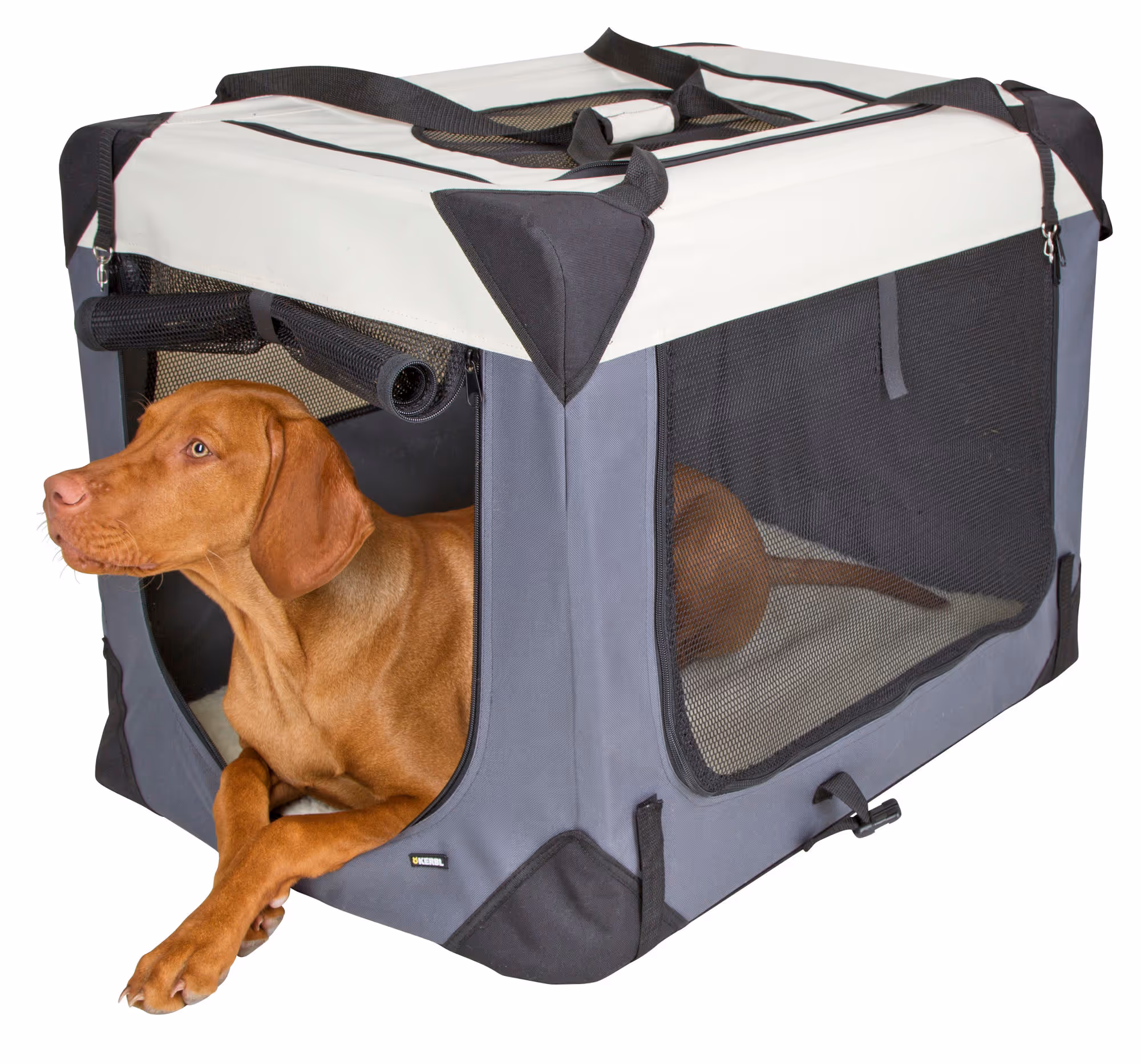 Box de transport Journey 81x58x58cm, gris/beige