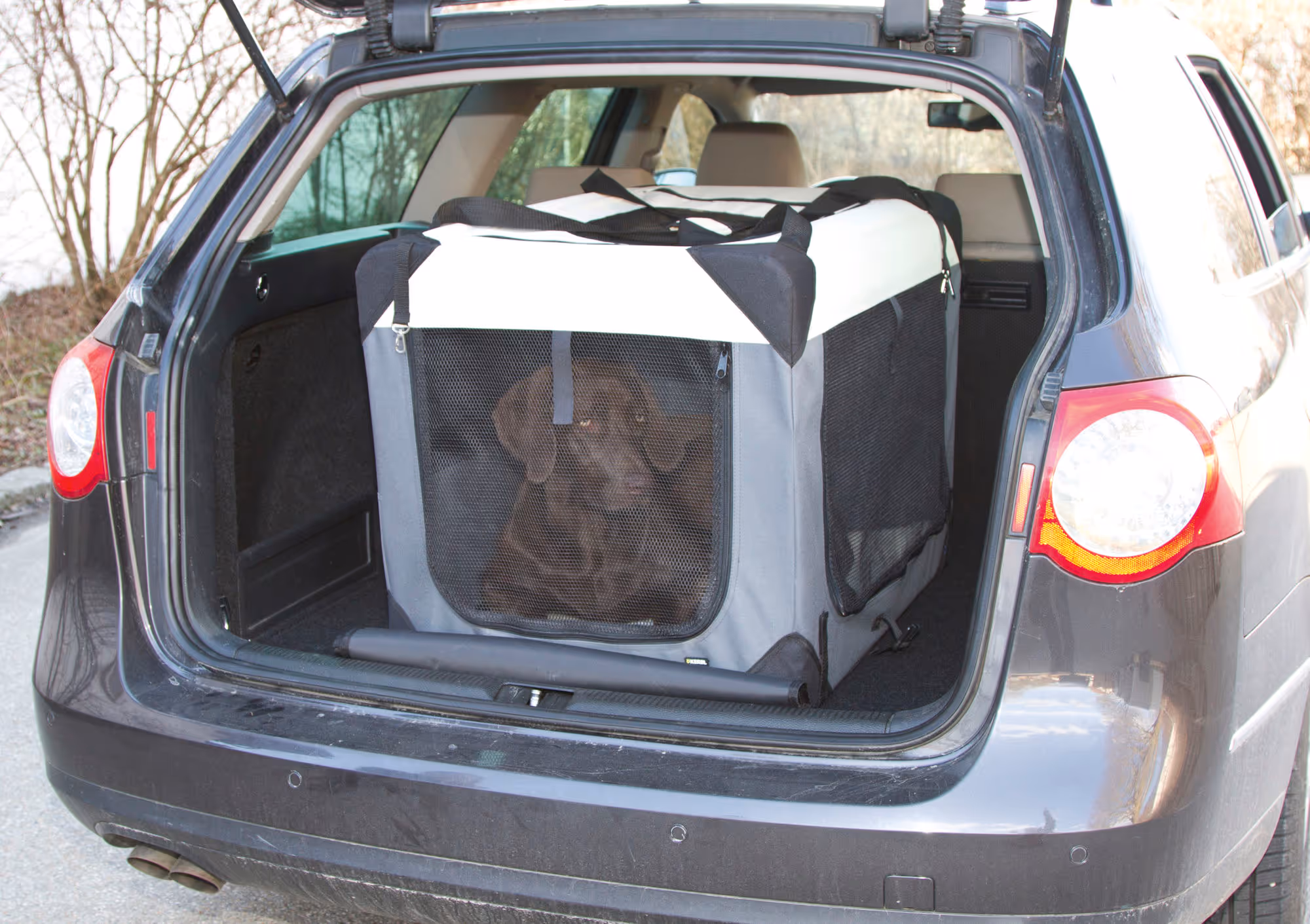 Box de transport Journey 81x58x58cm, gris/beige