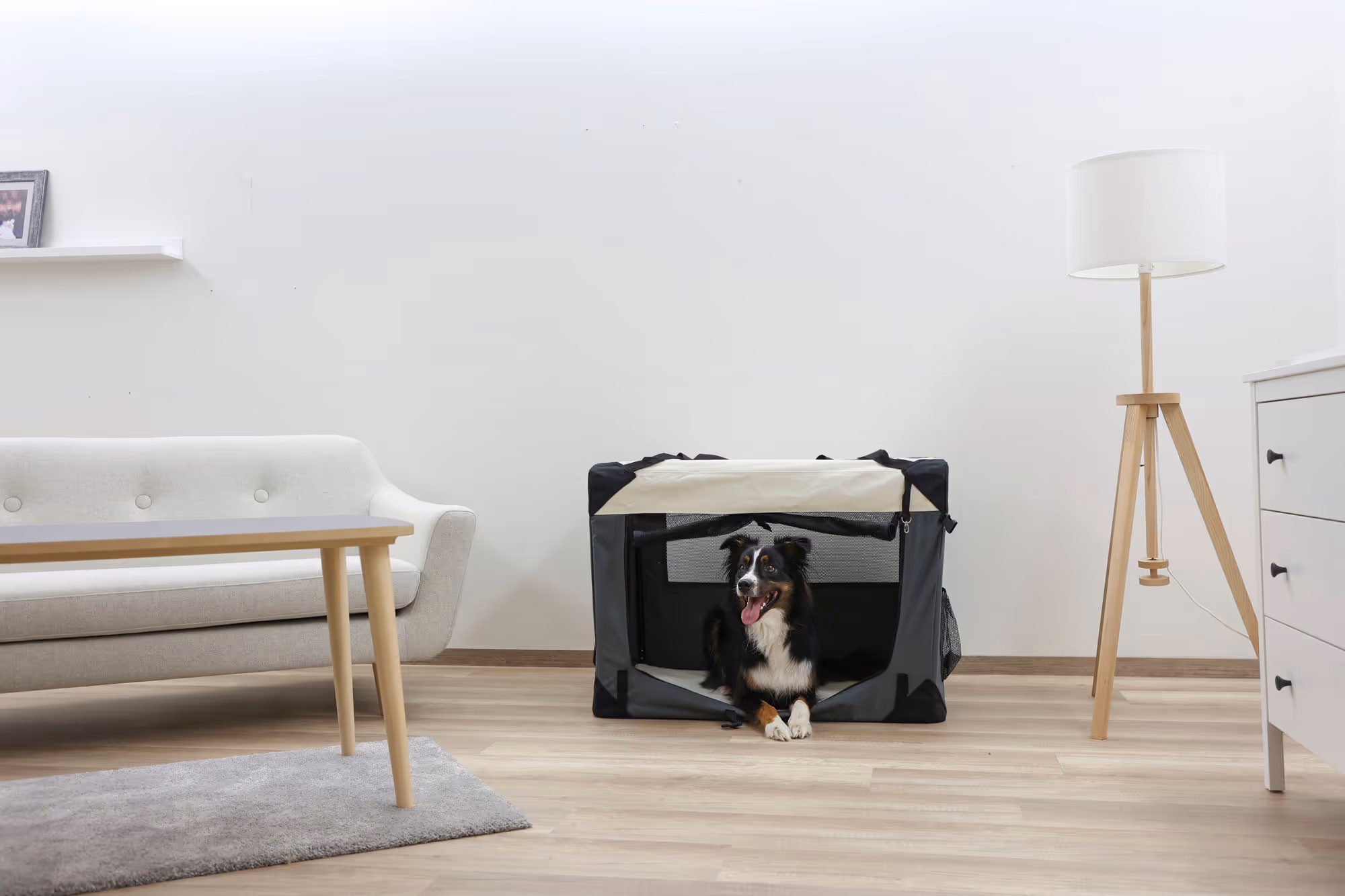 Box de transport Journey 91x63,5x63,5cm, gris/beige