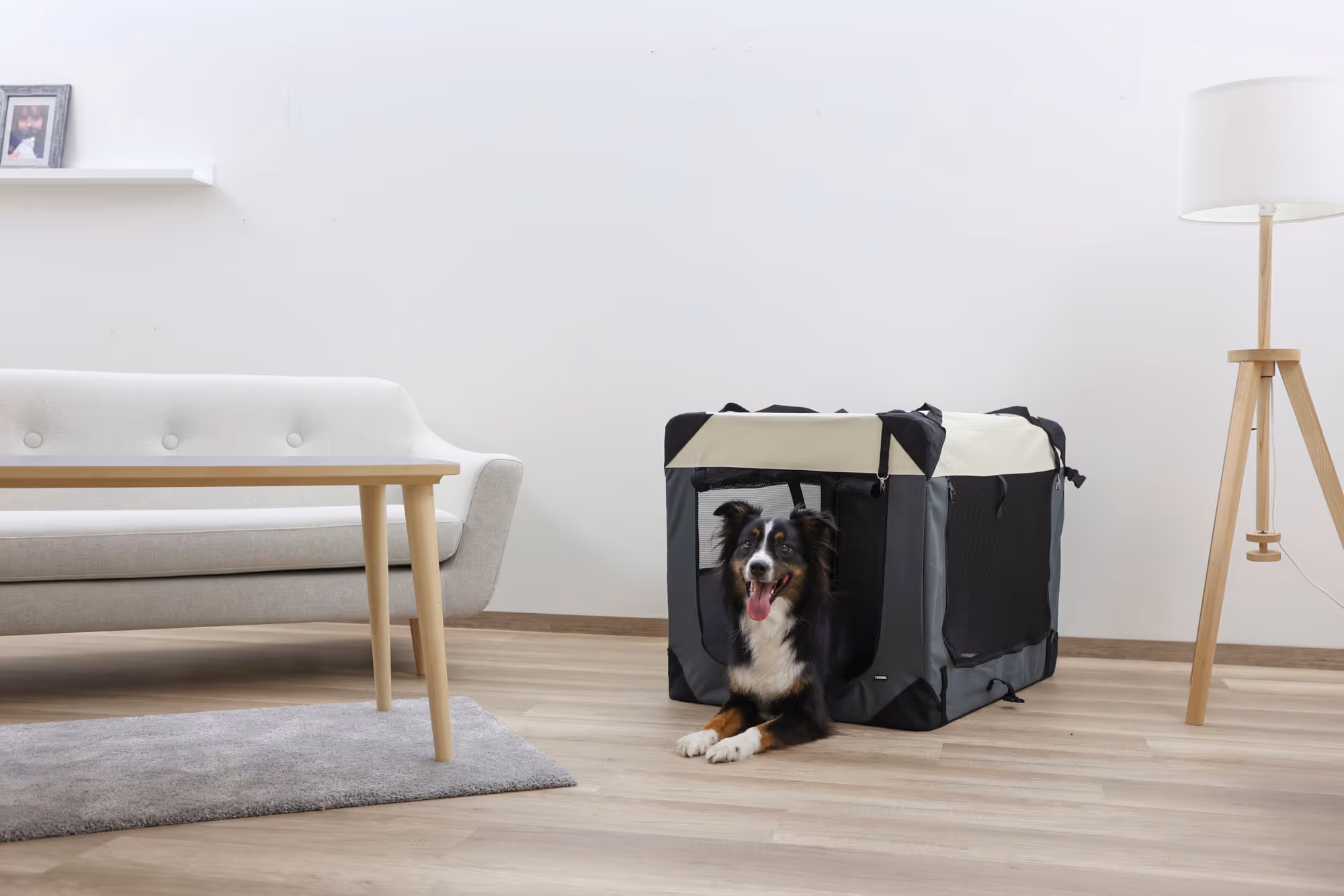 Box de transport Journey 91x63,5x63,5cm, gris/beige