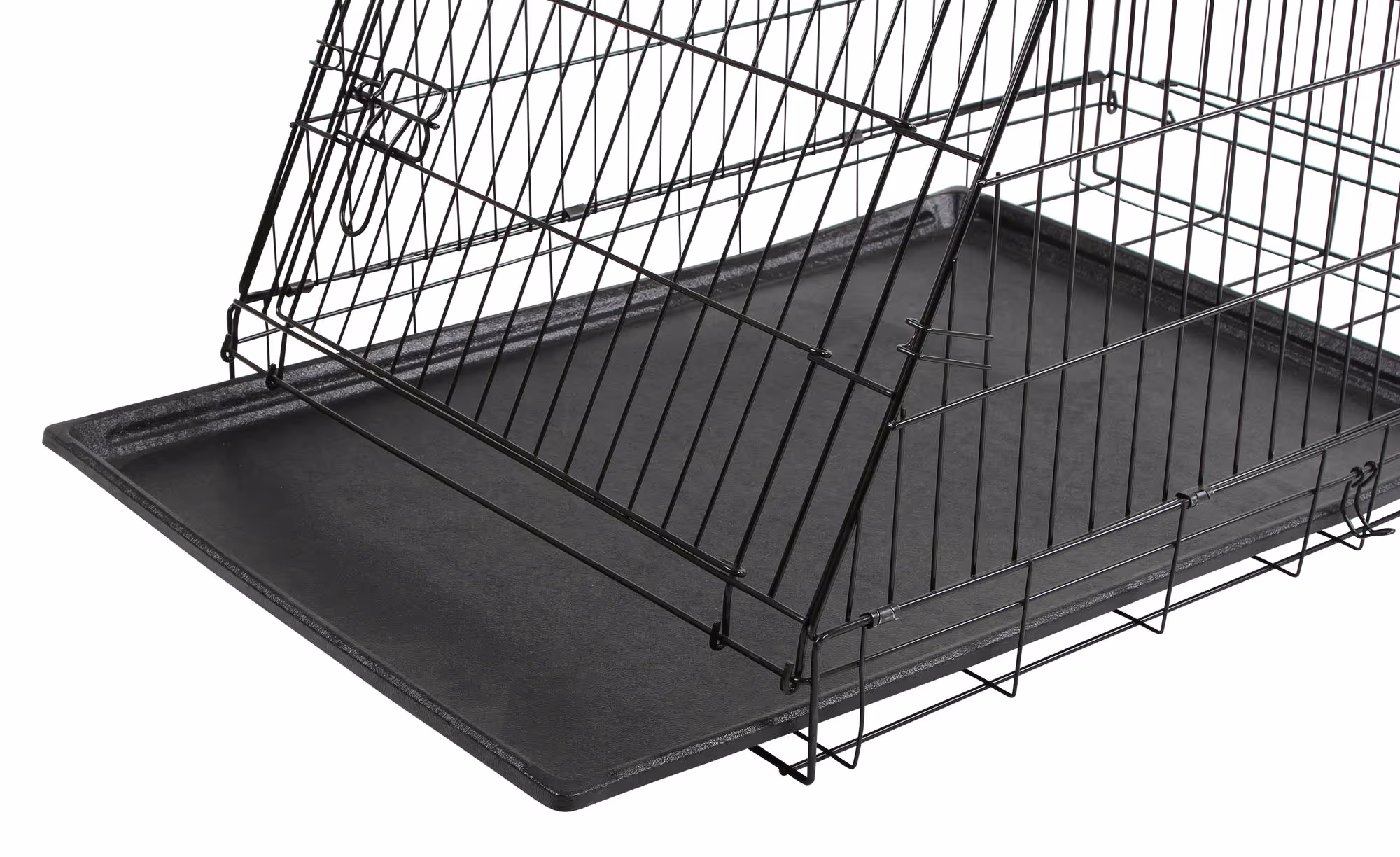 Box de transport noir, 2 portes, 92X63X74cm