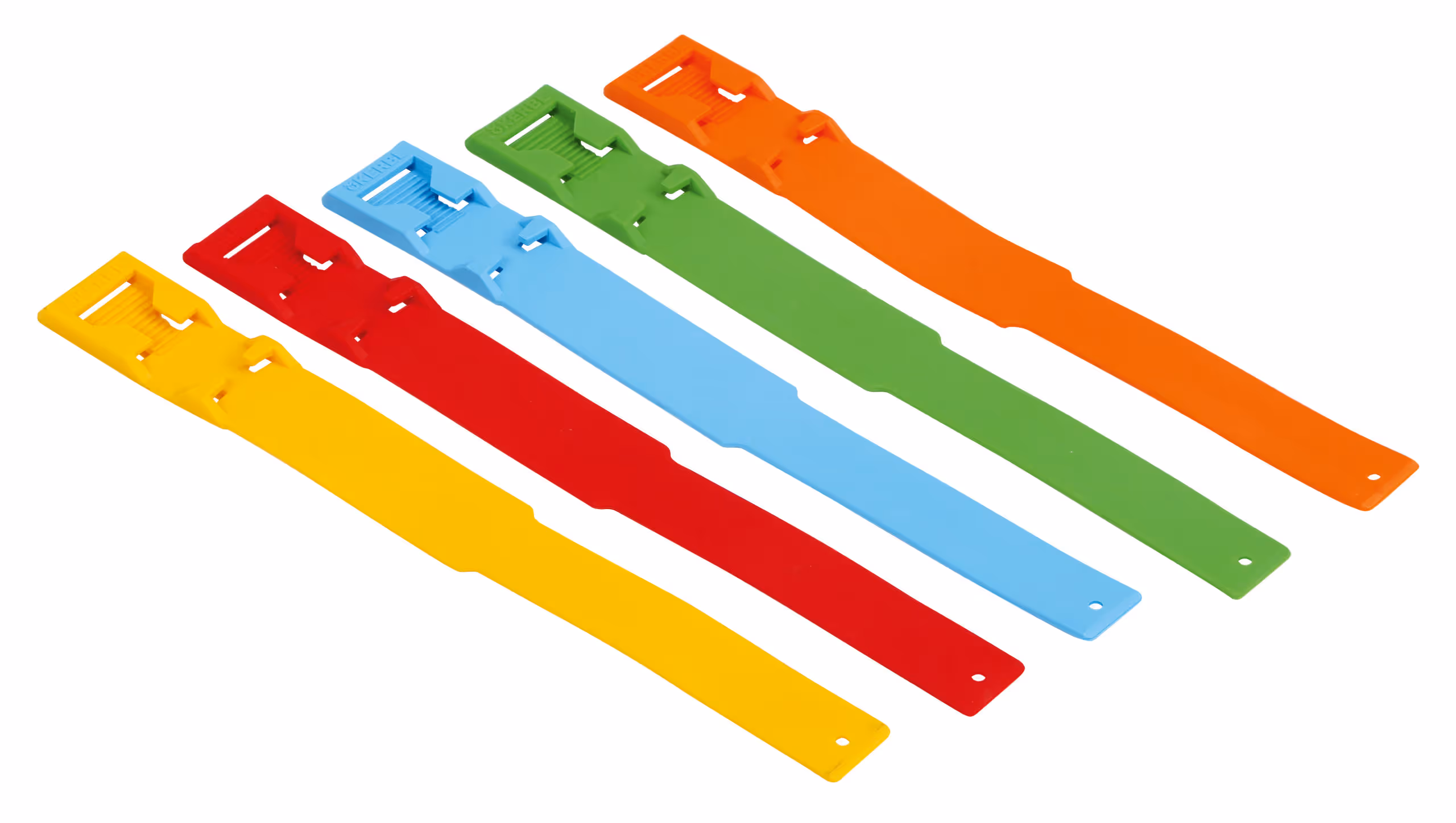 Bracelet de marquage plastique orange, 37cm, 10pcs