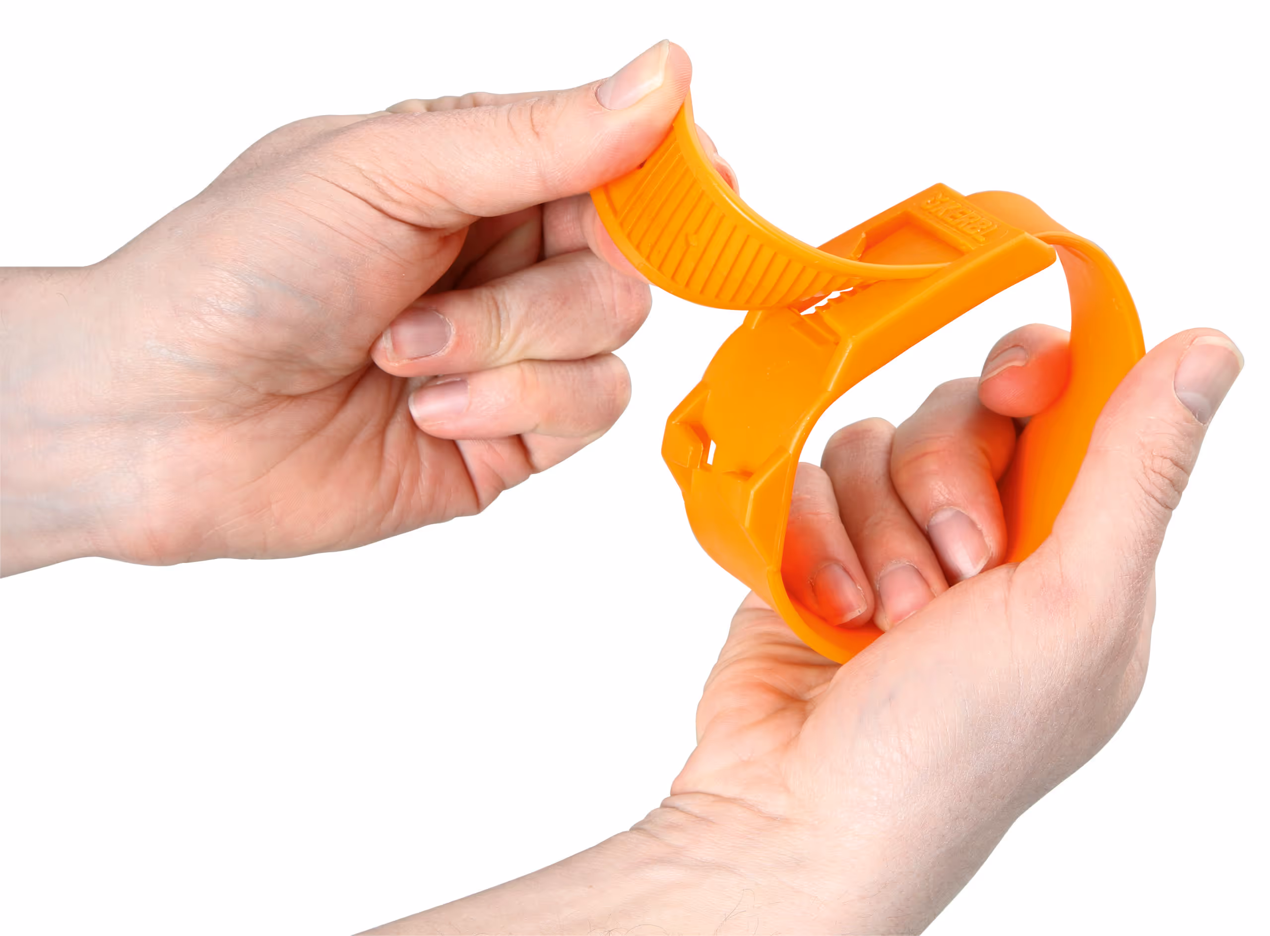 Bracelet de marquage plastique orange, 37cm, 10pcs