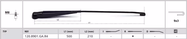 Essuie glace Dolga 50cm Adaptable