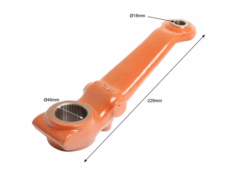 Bras de relevage gauche 60cannelures avec trous filetés Fiat 4981483 adaptable sur tracteurs Fiat - ref 4982465
